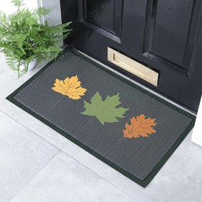 Wycieraczka 40x70 cm Autumn Leaves on Green – Artsy Doormats
