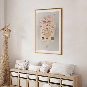 Plakat Tajemnicze drzewko 21x30 cm z ramą złotą z marginesem ARTGEIST B