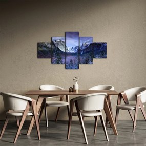Obraz zimowego górskiego krajobrazu (125x70 cm)
