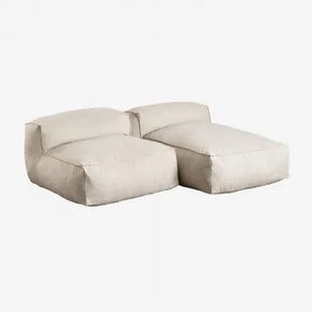 Modułowa Sofa Z Szezlongiem 2-częściowa Dojans Kremowa Semoline - Sklum