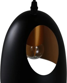 Czarna designerska lampa wisząca ELDA