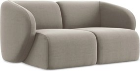 Jasnobrązowa aksamitna sofa 174 cm Lani – Makamii