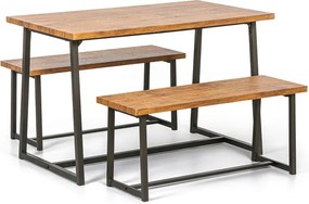 Zestaw do jadalni INWOOD, stół 1200 x 700 mm + 2 krzesła