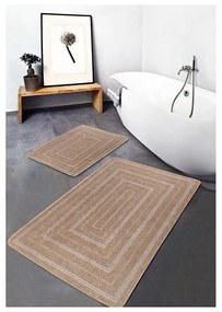Brązowe dywaniki łazienkowe zestaw 2 szt. 60x100 cm – Mila Home