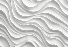 Fototapeta - 3D białe fale (196x136 cm)