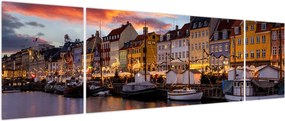 Obraz - Nyhavn, Kopenhaga (170x50 cm)