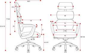 Modułowy fotel ergonomiczny do biura Diablo V-Modular Shadow Grey