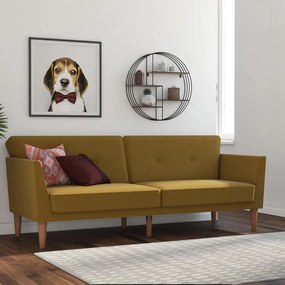 Żółta rozkładana sofa 205 cm Regal – Novogratz