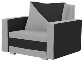 Fotel rozkładany z funkcją spania ASTO1 Srebrny/Czarny