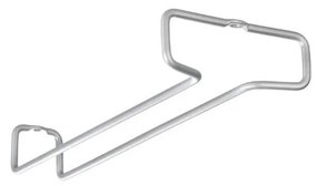 Ścienne stalowe uchwyty na kieliszki do wina w kolorze srebra zestaw 2 szt. Rail – Metaltex