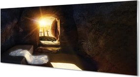 Szklany Panel Jaskinia i Krzyże o Poranku