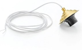 Uchwyt na żarówkę Alice z mosiądzu z przezroczystym kablem do lamp wiszących 1XE27 max 1X60W IP20 - maks. długość 3 metry