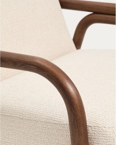 Beżowy fotel z tkaniny szenilowej Sylo – Kave Home