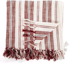 Bawełniany koc w kolorze terakoty 150x200 cm Indira – Tiseco Home Studio