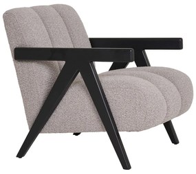 Jasnoszary fotel z materiału bouclé Florence – House Nordic