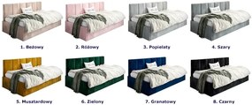 Czarny tapczan sofa z oparciem 4 rozmiary A4-A28