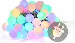 Imprezowe oświetlenie ogrodowe - zewnętrzne, 50 LED pastelowe kolory