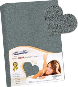 Bellatex prześcieradło frotte ciemnoszare, 120 x 200 cm