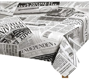 Bellatex Obrus EMA Gazeta czarny, 120 x 140 cm, 120 x 140 cm