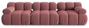 Różowa aksamitna sofa 282 cm Bellis – Micadoni Home