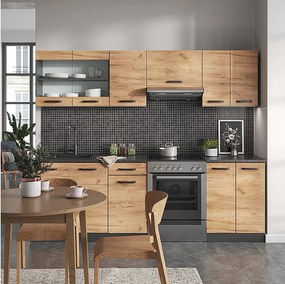 Moduł kuchenny złoty dąb power/antracyt 240x60x81.6 raul