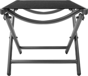 Komplet krzesło aluminiowe rozkładane ogrodowe z podnóżkiem - taboretem