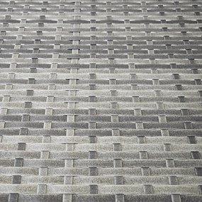 Outsunny Stolik Balkonowy, półokrągły, Polirattan+Metal, 100x50x74 cm, Szary