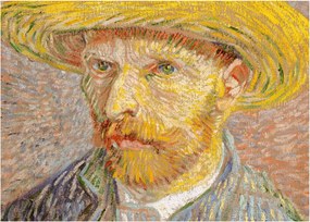 Obraz - Vincent van Gogh, Self-Portrait with a Straw Hat (The Potato Peeler), reprodukcje (70x50 cm)