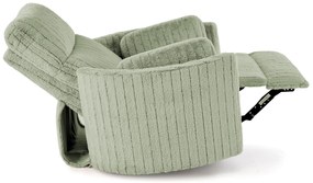 Fotel wypoczynkowy, obrotowy, elektrycznie rozkładany, bujany PEGAS miętowy