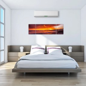 Obraz zachodu słońca nad morzem (170x50 cm)