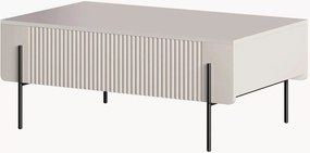 Stolik kawowy Malmi 100 cm z szufladami - kaszmir / czarne nóżki