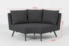 Doppler MELIA LIKA-TEX® ogrodowy zestaw wypoczynkowy antracyt