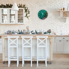 Zegar ścienny Prezenty Choinka Święta Zima