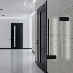 Czarny kinkiet ścienny LED Linea No.1 W2 80 cm 3K 13W
