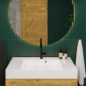 Umywalka z konglomeratu nablatowa prostokątna 70 x 50 cm ESCADA