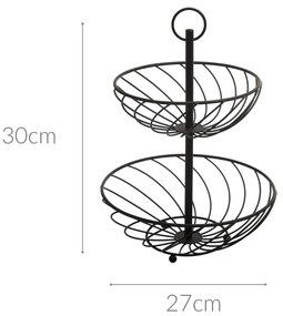 Etażerka metalowa, 2 poziomy, wys. 30 cm