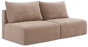 Jasnobrązowa rozkładana/ze schowkiem sofa 216 cm Kalena – Makamii