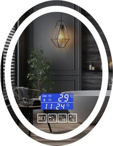 IREDA Lustro łazienkowe z oświetleniem, 80x60cm, głośnik