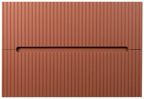 Szafka łazienkowa wisząca   pod umywalkę ryflowana terakota - 80 cm - PAVANI