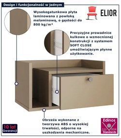 Szafka nocna nowoczesna wisząca cappuccino A2-Z36