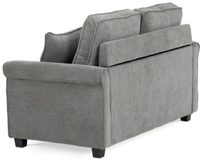 Dwuosobowa sofa ASB-4170 GREY2, manżestrowa, szara