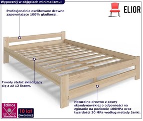 Drewniane Łóżko W Stylu Skandynawskim 120X200 Festo 4X