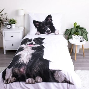 Bawełniana jednoosobowa pościel dziecięca 140x200 cm Border Collie – Jerry Fabrics