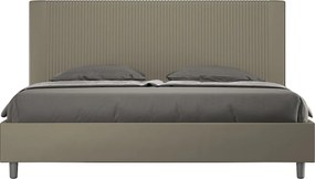 Łóżko bez stelaża tapicerowane 180x210 sztucznej skóry cappuccino Goya