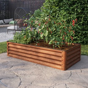 PRIMEYARD 150 x 75 x 35 cm Grządka podwyższona, stal corten, Optyka rdzy - (GFPV00968)
