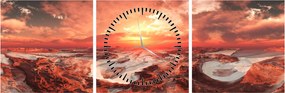 Obraz - Mars (z zegarem) (90x30 cm)