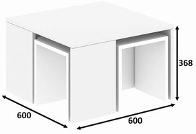Stolik konferencyjny Ortanca White