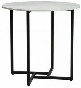 Okrągły stół jadalniany ALTO II 80 cm, dekor biały marmur