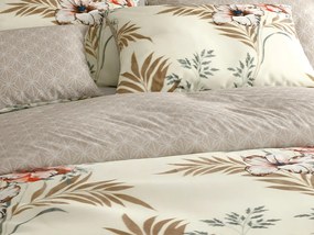 PrzytulneMieszkanie.pl PrzytulneMieszkanie.pl Dwustronna pościel DUO SENSE SANDORA kremowa + poszewka na poduszkę 40x50 cm GRATIS Rozmiar pościeli: 70 x 90 cm | 140 x 200 cm