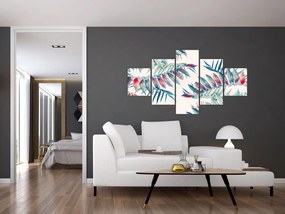 Obraz - Tropikalne liście (125x70 cm)